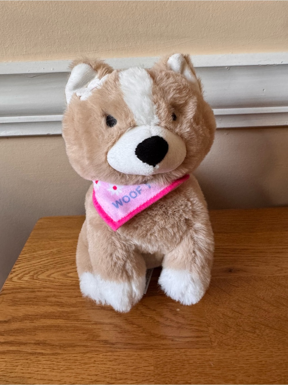 New American Greetings 2026 Plush Dog with Pink Bandana 8”